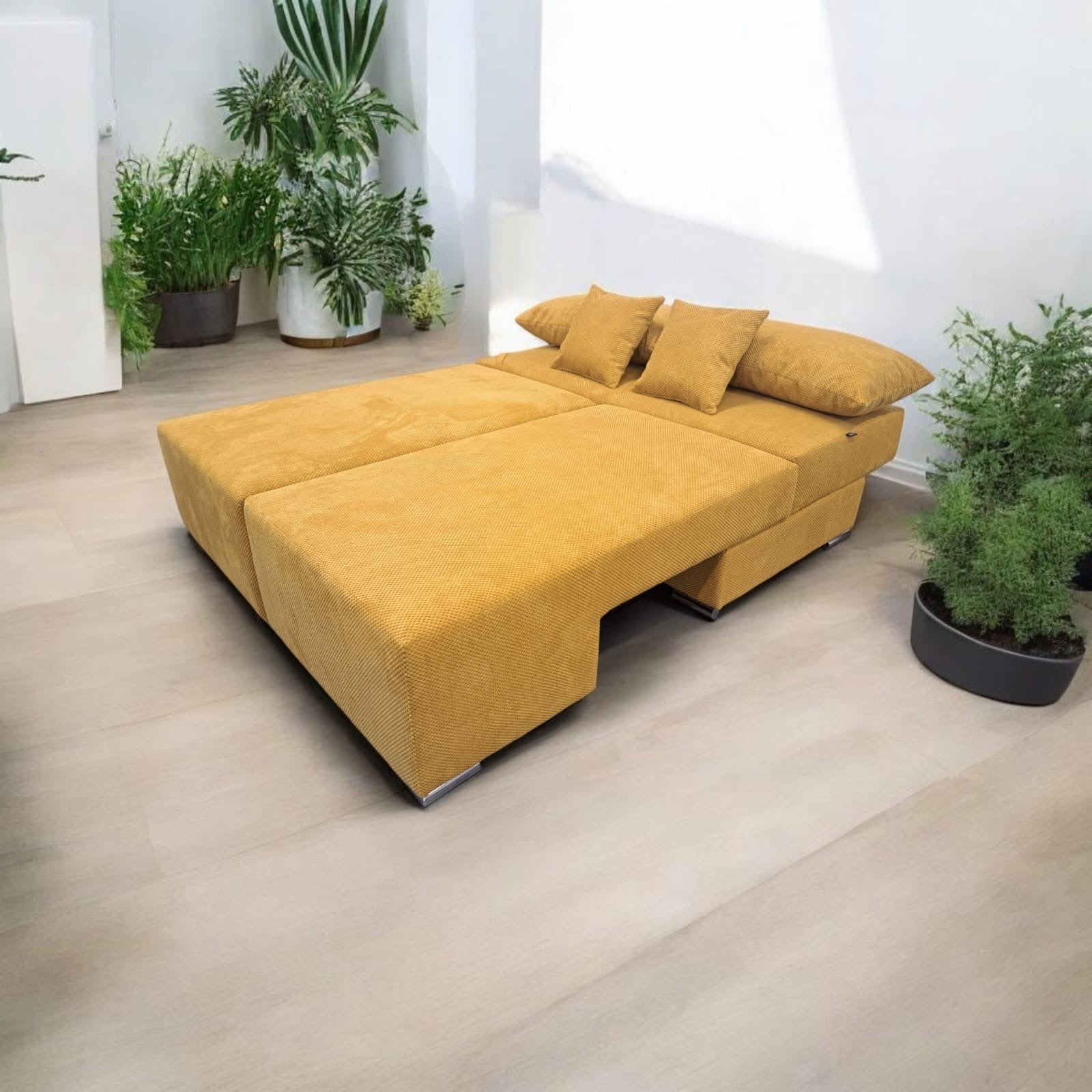 Sofa Uni Modułowa Rozkładana z Funkcją Spania i Pojemnikiem 5w1